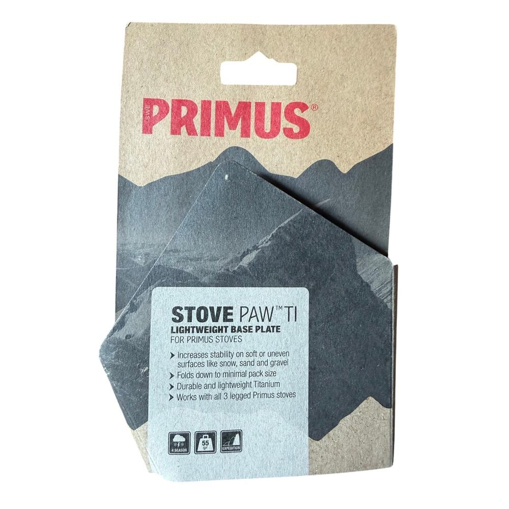 Primus Stove Paw TI Base Plate Titanium New Portable Lightweight Camping Hiking